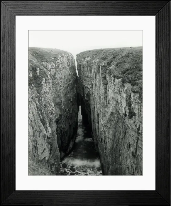 Framed Print : Narrow inlet in Pembrokeshire Coastline, South Wales Framed Print : Narrow inlet in Pembrokeshire Coastline, South Wales