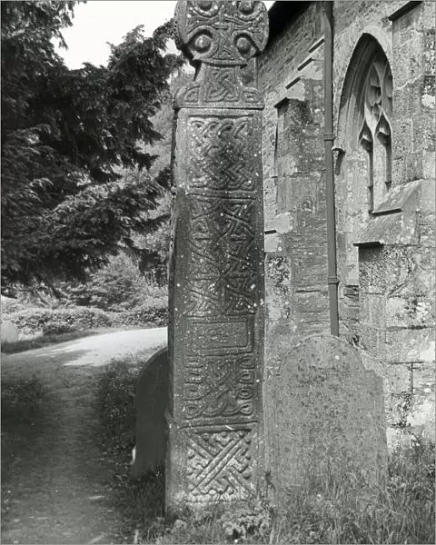 Celtic cross, St Brynach Church, Nevern, South Wales