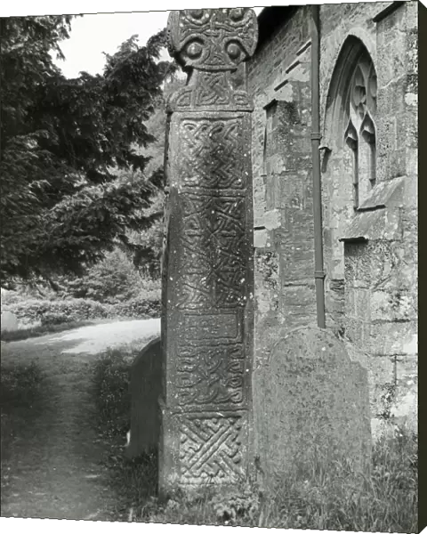 Celtic cross, St Brynach Church, Nevern, South Wales