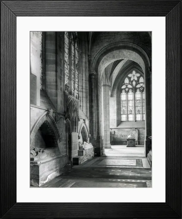 Framed Print : North Choir Aisle, Hereford Cathedral, Heredfordshire Framed Print : North Choir Aisle, Hereford Cathedral, Heredfordshire