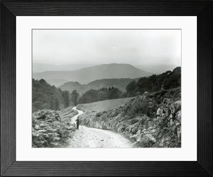 Framed Print : Quiet road meandering down a Welsh hillside Framed Print : Quiet road meandering down a Welsh hillside
