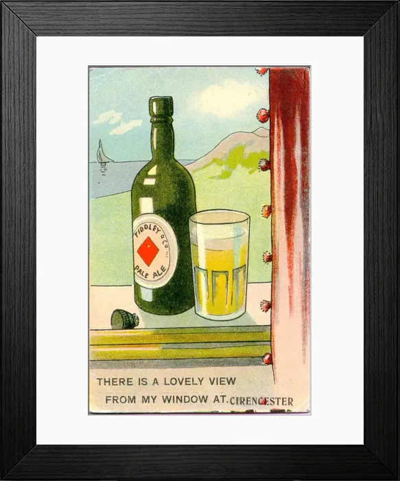 Framed Print : Comic postcard, Lovely seaside view Framed Print : Comic postcard, Lovely seaside view