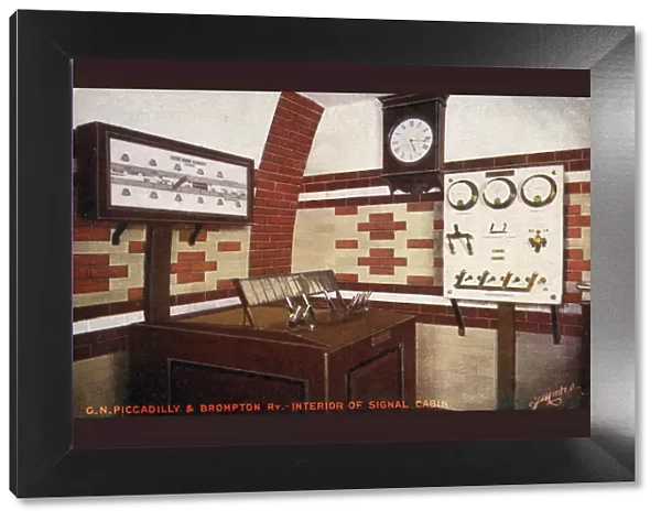 Great Northern, Piccadilly and Brompton Railway - Interior of the Signal cabin