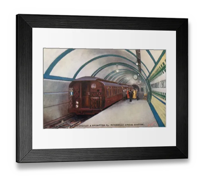 Framed Print : Great Northern, Piccadilly and Brompton Railway - Piccadilly Circus Station - Framed Print : Great Northern, Piccadilly and Brompton Railway - Piccadilly Circus Station -