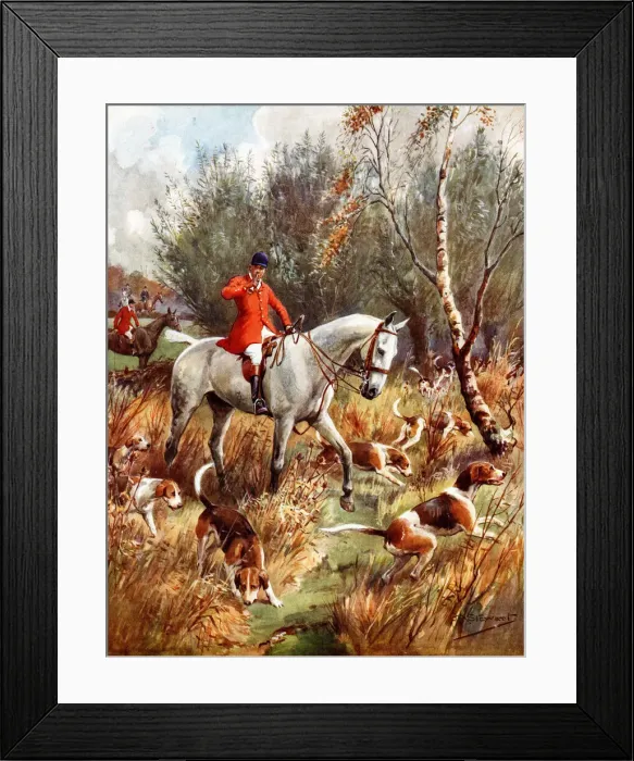 Framed Print : Fox hunting scene Framed Print : Fox hunting scene