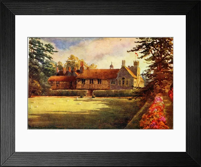 Framed Print : Ightham Mote, Kent, North Front from the Bowling Green Framed Print : Ightham Mote, Kent, North Front from the Bowling Green