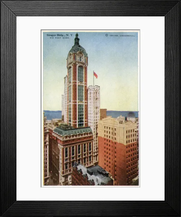 Framed Print : The Singer Building, New York, USA - located on the north-west corner of Broadway Framed Print : The Singer Building, New York, USA - located on the north-west corner of Broadway