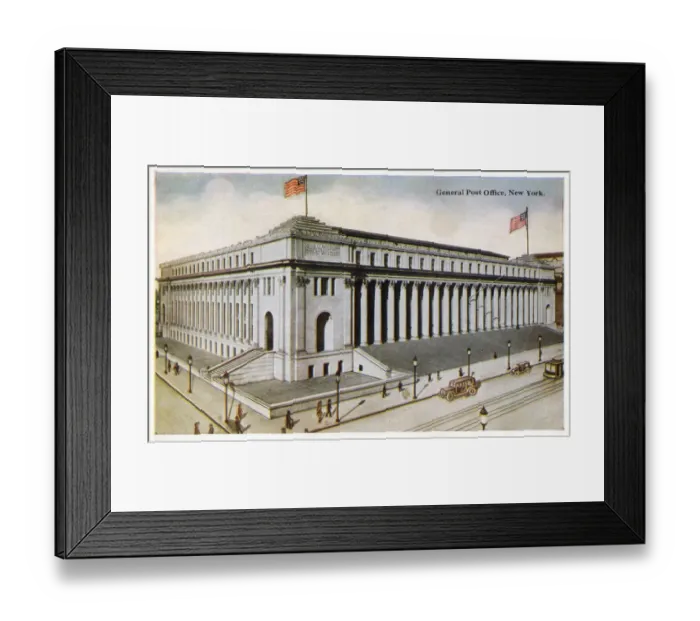 Framed Print : The General Post Office - New York City, USA. Situated at 8th Avenue Framed Print : The General Post Office - New York City, USA. Situated at 8th Avenue