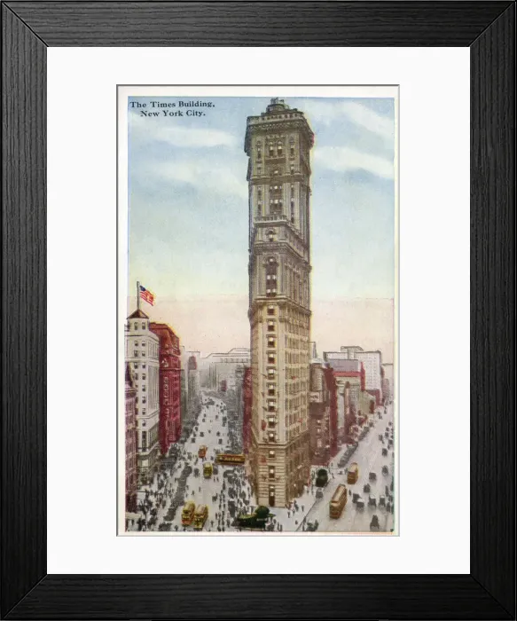 Framed Print : The Times Building, New York, USA - located at the intersection of Broadway Framed Print : The Times Building, New York, USA - located at the intersection of Broadway
