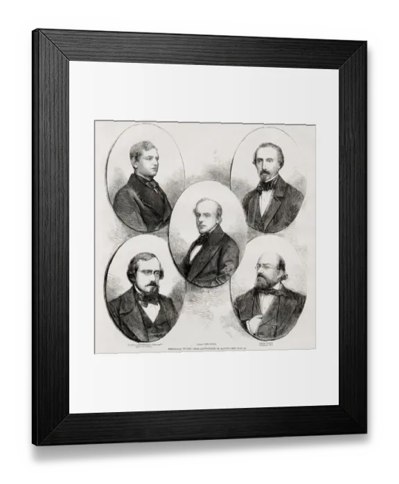Framed Print : Neapolitan exiles in London: Il Duca Castromediano Caballeno (top left) Framed Print : Neapolitan exiles in London: Il Duca Castromediano Caballeno (top left)