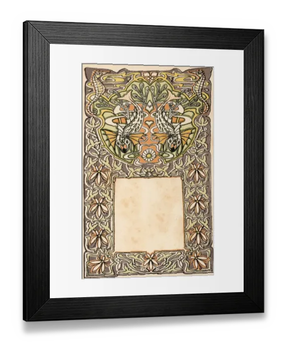 Framed Print : Dutch art nouveau pattern - Fish Framed Print : Dutch art nouveau pattern - Fish