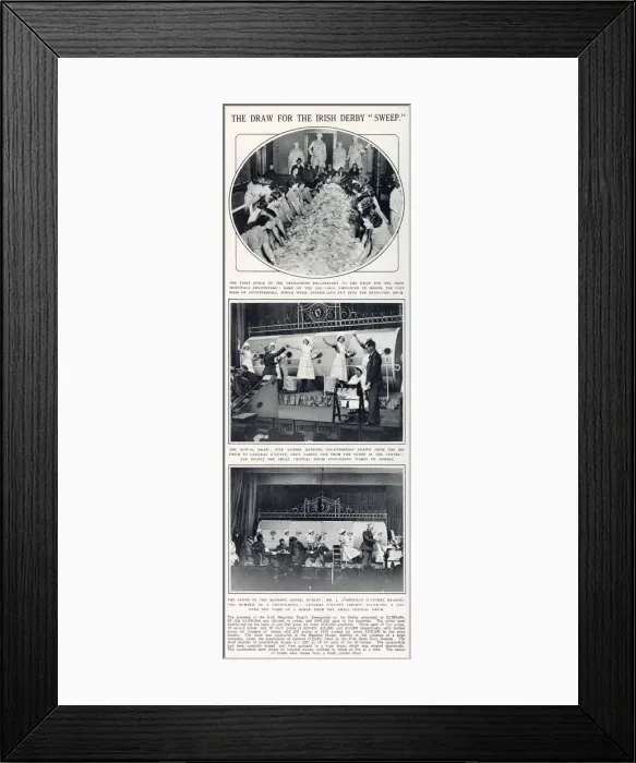 Framed Print : The Irish Hospitals Trusts Sweepstake on the Derby Framed Print : The Irish Hospitals Trusts Sweepstake on the Derby
