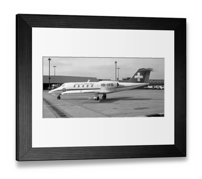 Framed Print : Learjet 35A HB-VFB Framed Print : Learjet 35A HB-VFB