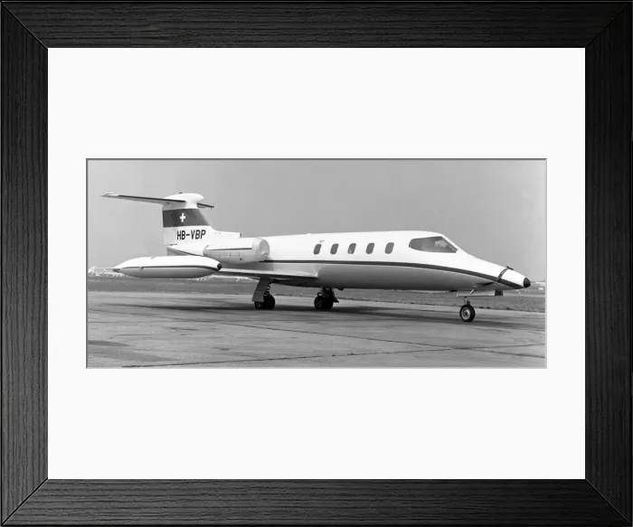 Framed Print : Gates Learjet 25 HB-VBP Framed Print : Gates Learjet 25 HB-VBP