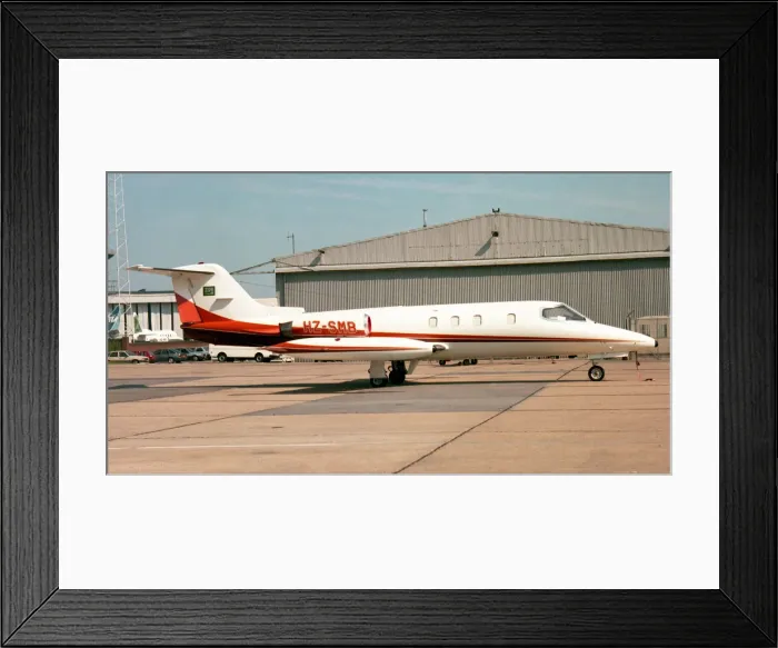 Framed Print : Gates Learjet 25XR HZ-SMB Framed Print : Gates Learjet 25XR HZ-SMB