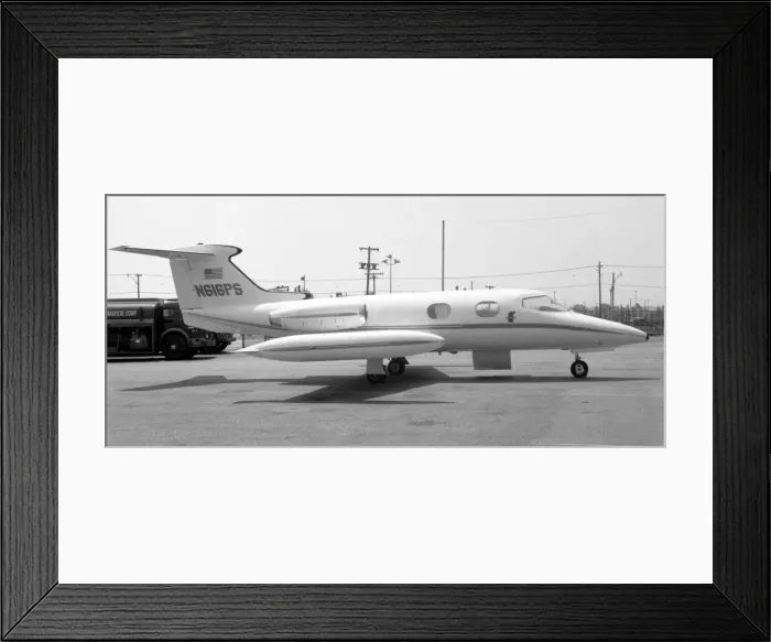 Framed Print : Gates Learjet 23 N616PS Framed Print : Gates Learjet 23 N616PS
