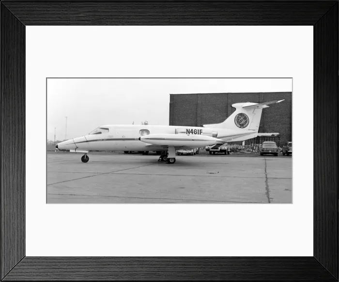 Framed Print : Gates Learjet 24A N461F Framed Print : Gates Learjet 24A N461F