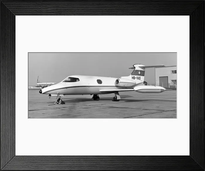 Framed Print : Gates Learjet 24 HB-VAS Framed Print : Gates Learjet 24 HB-VAS