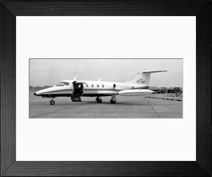 Framed Print : Gates Learjet 25B OY-ASP Framed Print : Gates Learjet 25B OY-ASP