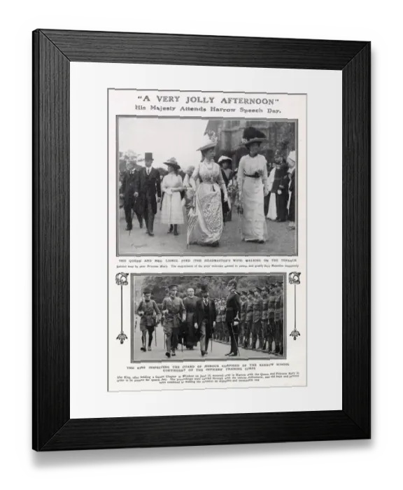 Framed Print : A Very Jolly Afternoon - his majesty King George V attends Harrow School Speech Day Framed Print : A Very Jolly Afternoon - his majesty King George V attends Harrow School Speech Day