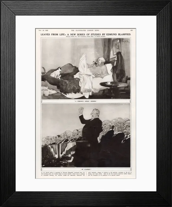 Framed Print : Leaves from life: a new series of studies by Edmund Blampied Framed Print : Leaves from life: a new series of studies by Edmund Blampied