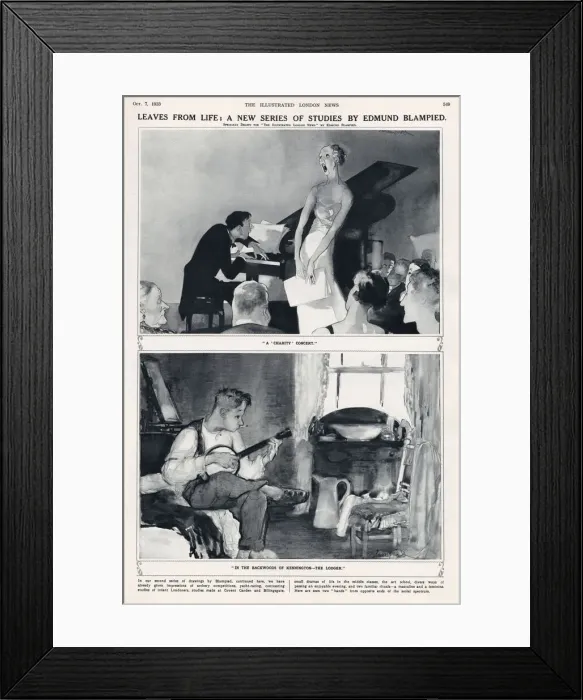 Framed Print : Leaves from life: two types of music from either end of the social spectrum Framed Print : Leaves from life: two types of music from either end of the social spectrum
