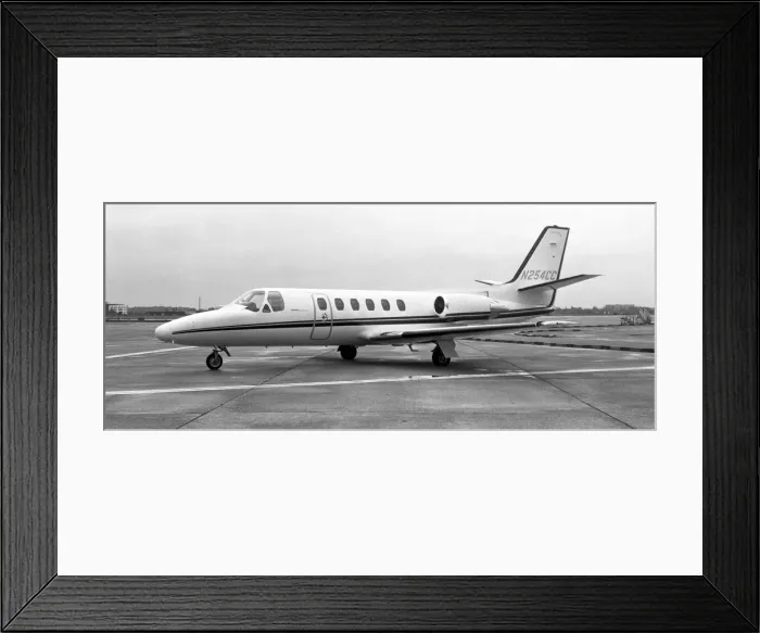 Framed Print : Cessna 550 Citation II N254CC Framed Print : Cessna 550 Citation II N254CC