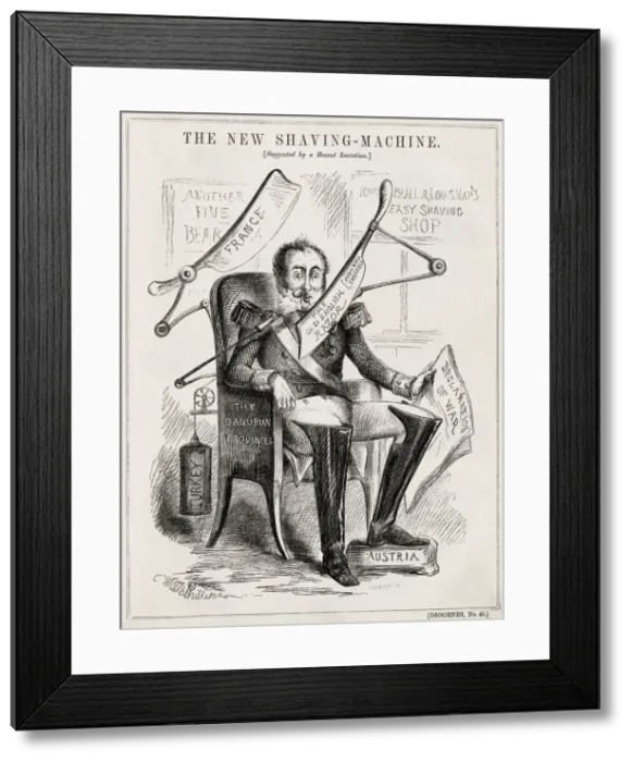 Framed Print : The New Shaving-Machine (suggested by a recent invention) Framed Print : The New Shaving-Machine (suggested by a recent invention)