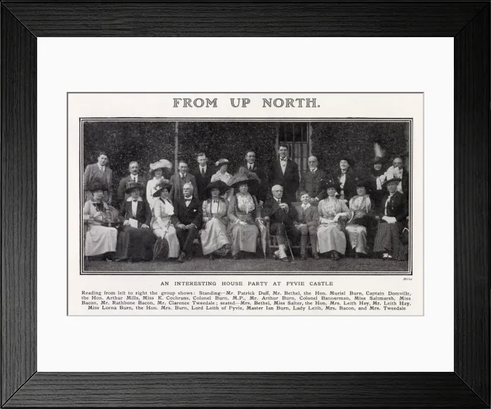 Framed Print : Photograph featured in The Tatler of a house party at Fyvie Castle Framed Print : Photograph featured in The Tatler of a house party at Fyvie Castle