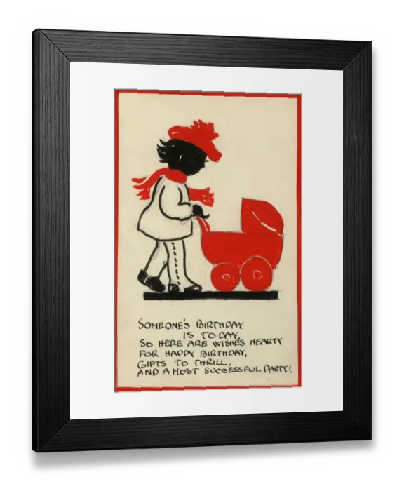 Framed Print : Postcard design - Someones Birthday is today Framed Print : Postcard design - Someones Birthday is today
