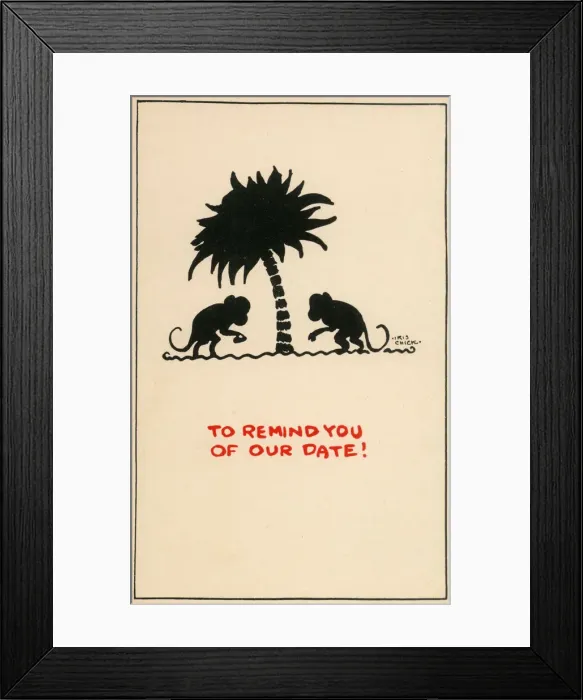 Framed Print : Postcard design - To remind you of our date Framed Print : Postcard design - To remind you of our date