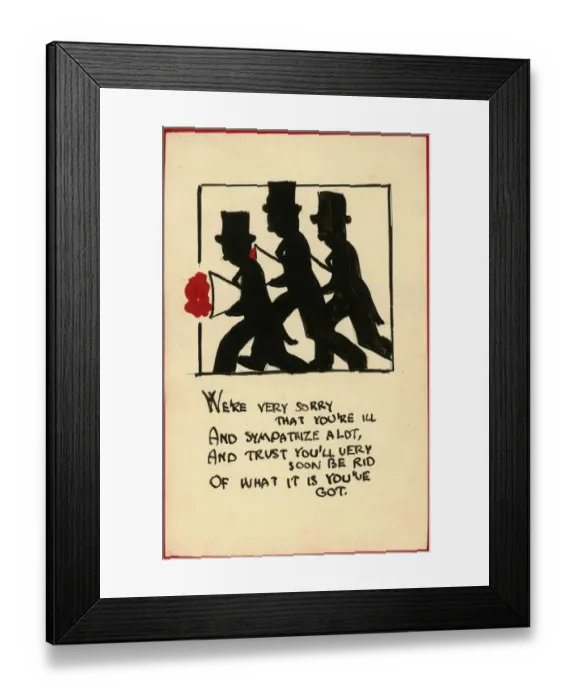 Framed Print : Postcard design artwork - Get well soon Framed Print : Postcard design artwork - Get well soon