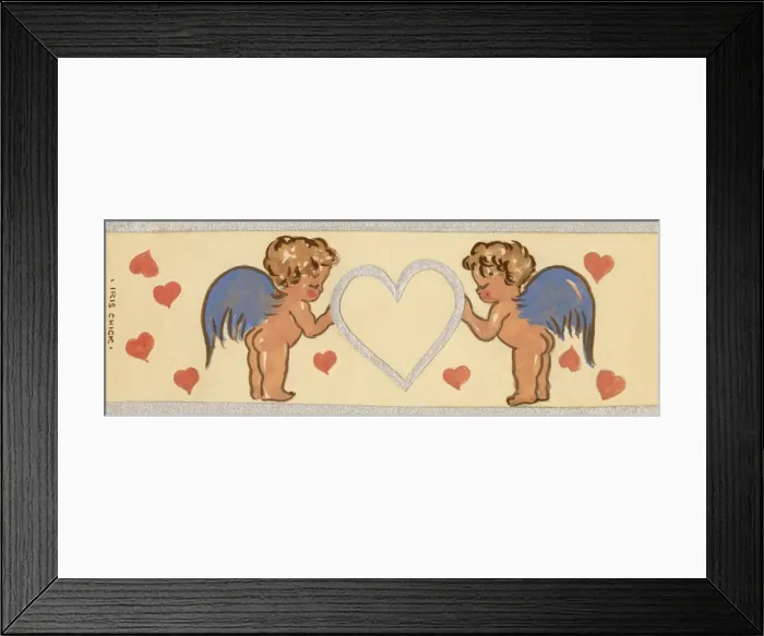 Framed Print : Artwork suggestion for Party Tableware - Two Cherubs Framed Print : Artwork suggestion for Party Tableware - Two Cherubs