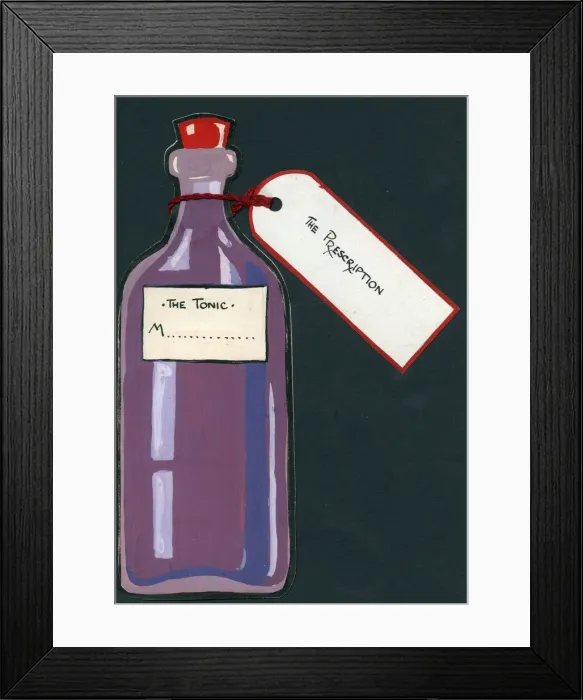 Framed Print : Original Artwork - Novelty Greetings card design - Medicine Framed Print : Original Artwork - Novelty Greetings card design - Medicine