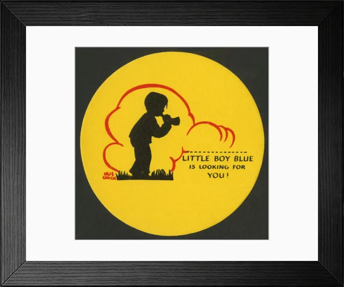 Framed Print : Place marker - Little Boy Blue is looking for you Framed Print : Place marker - Little Boy Blue is looking for you