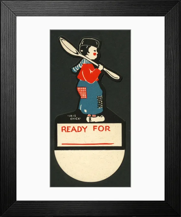 Framed Print : Christmas place marker - Dutch boy with large spoon Framed Print : Christmas place marker - Dutch boy with large spoon