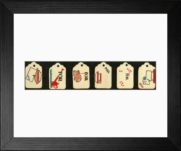 Framed Print : Original Artwork - Nursery Rhyme Series Labels Framed Print : Original Artwork - Nursery Rhyme Series Labels