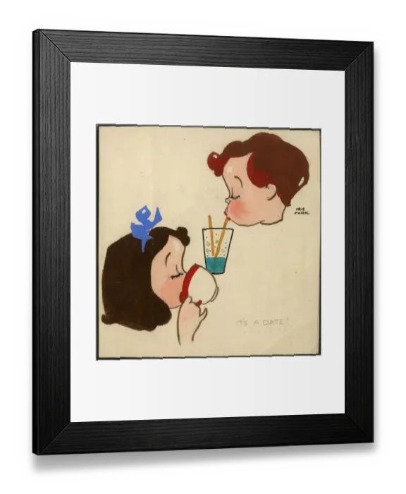 Framed Print : Original Artwork - design for party invitation - Its a Date Framed Print : Original Artwork - design for party invitation - Its a Date