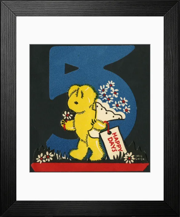 Framed Print : Design for a novelty 5th birthday card Framed Print : Design for a novelty 5th birthday card