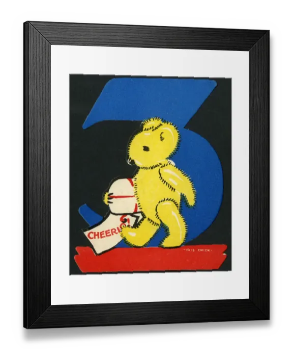 Framed Print : Design for a novelty 3rd birthday card Framed Print : Design for a novelty 3rd birthday card