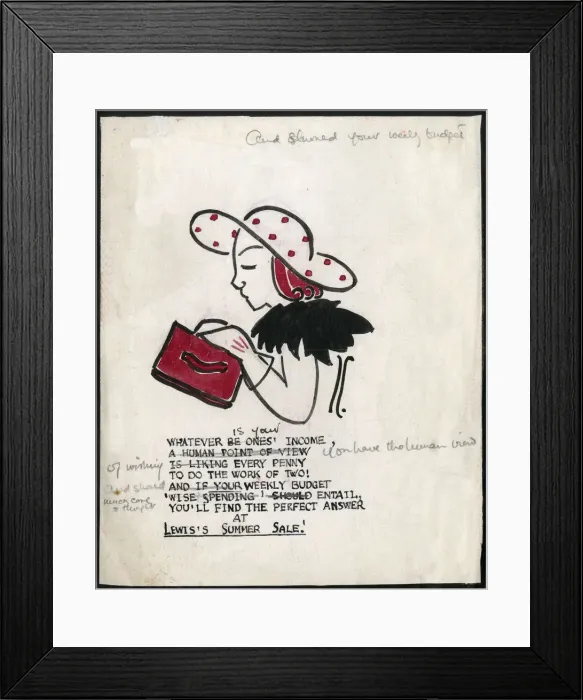 Framed Print : Original Artwork - Budget for Lewiss Summer Sale Framed Print : Original Artwork - Budget for Lewiss Summer Sale