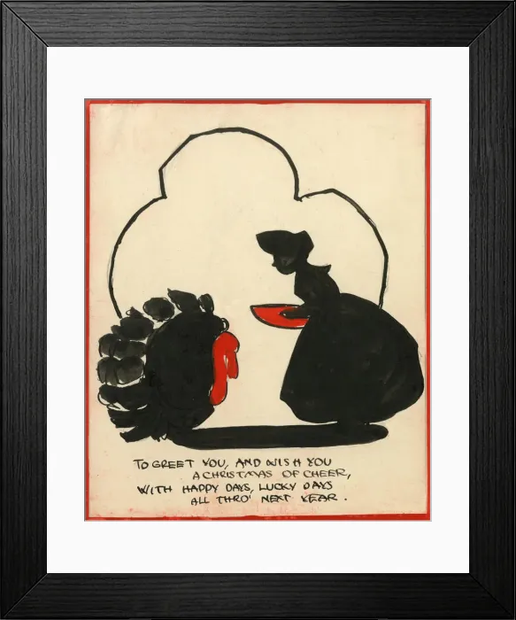 Framed Print : Original Artwork - Fattening the Christmas turkey Framed Print : Original Artwork - Fattening the Christmas turkey