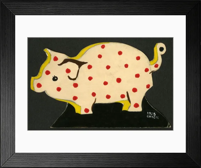 Framed Print : Original Artwork - A little spotty pig from Noahs Ark Framed Print : Original Artwork - A little spotty pig from Noahs Ark