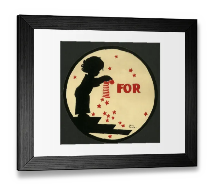 Framed Print : Original Artwork - Circular Christmas Place Marker Framed Print : Original Artwork - Circular Christmas Place Marker