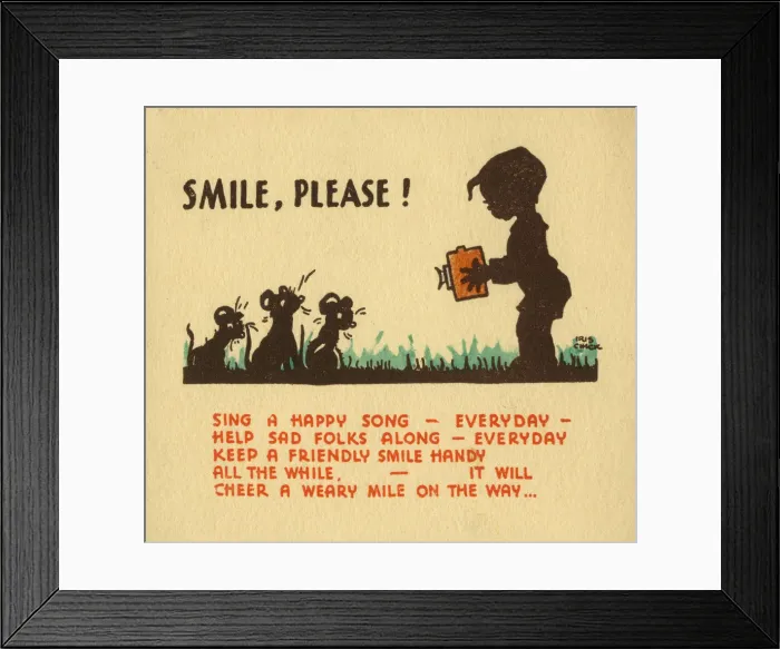 Framed Print : Original Artwork - Boy taking photo of three mice Framed Print : Original Artwork - Boy taking photo of three mice