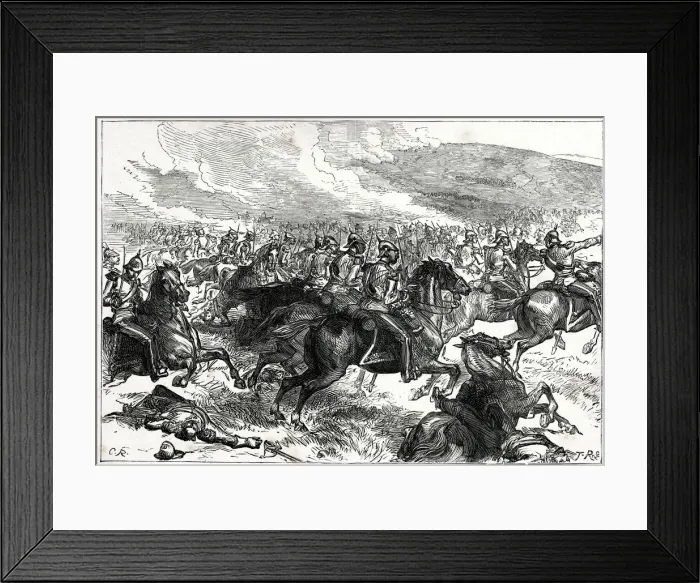 Framed Print : The Heavy Cavalry Charge at Balaclava, 25 October 1854, Crimean War Date: 1854 Framed Print : The Heavy Cavalry Charge at Balaclava, 25 October 1854, Crimean War Date: 1854