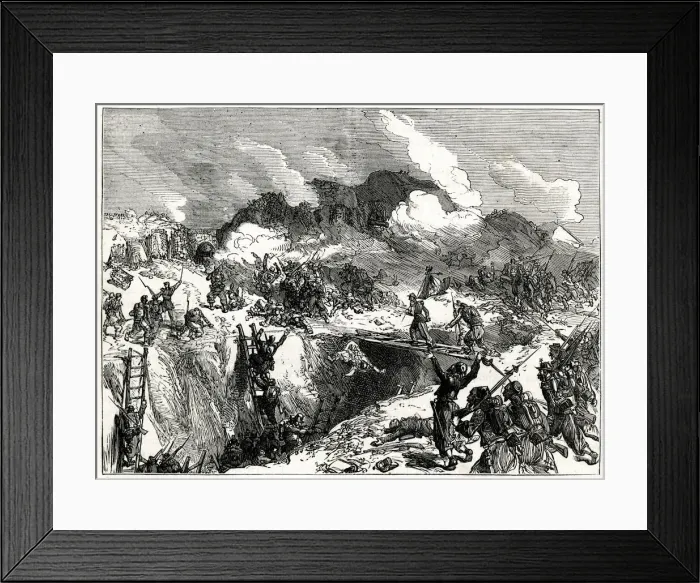 Framed Print : French Attack on the Malakoff, 8 September 1855, Crimean War Date: 1855 Framed Print : French Attack on the Malakoff, 8 September 1855, Crimean War Date: 1855