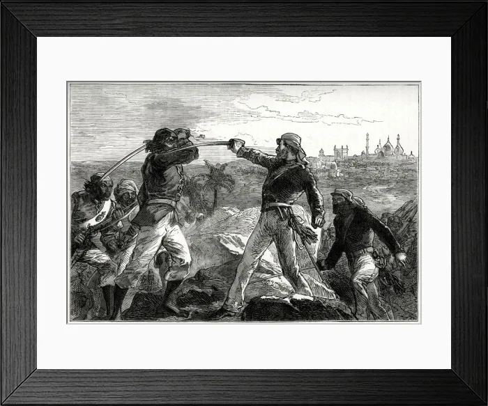 Framed Print : Advance of the British Army during the Indian Mutiny - Commander Daly Framed Print : Advance of the British Army during the Indian Mutiny - Commander Daly