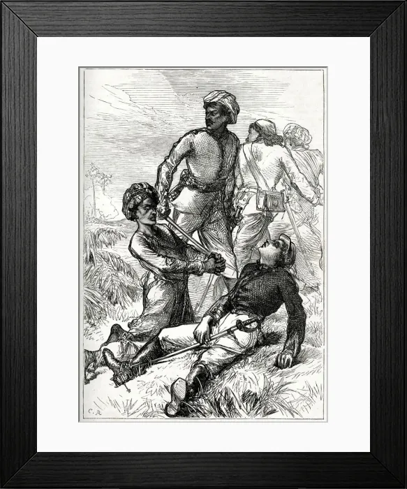 Framed Print : An Incident in the Indian Mutiny at Allahabad Date: 1857 Framed Print : An Incident in the Indian Mutiny at Allahabad Date: 1857
