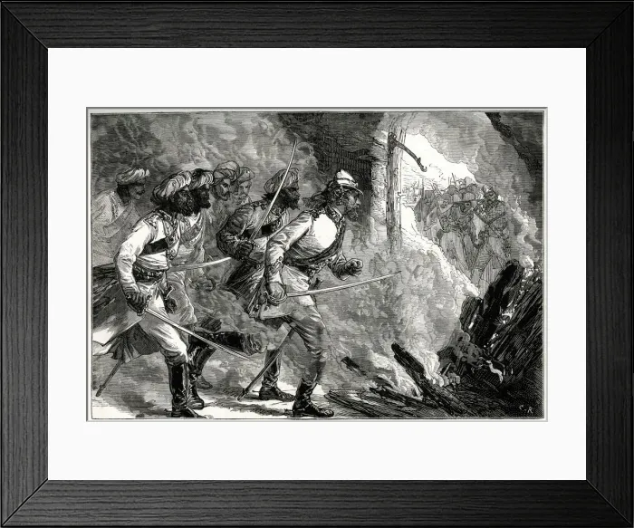 Framed Print : Kieutenant William Alexander Kerrs successful attack on rebels at Kolhapur Framed Print : Kieutenant William Alexander Kerrs successful attack on rebels at Kolhapur